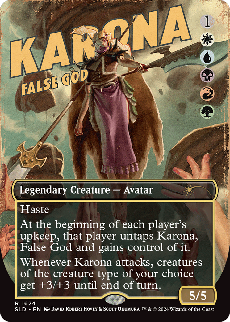 Karona, False God (Rainbow Foil) [Secret Lair Drop Series]