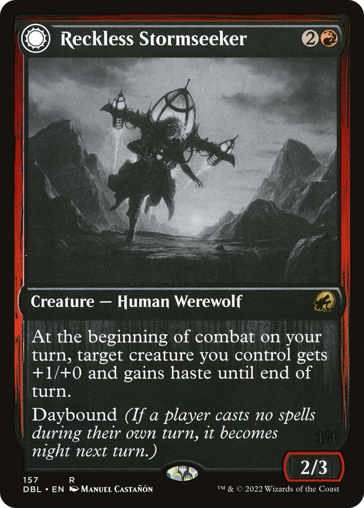 Reckless Stormseeker // Storm-Charged Slasher [Innistrad: Double Feature]