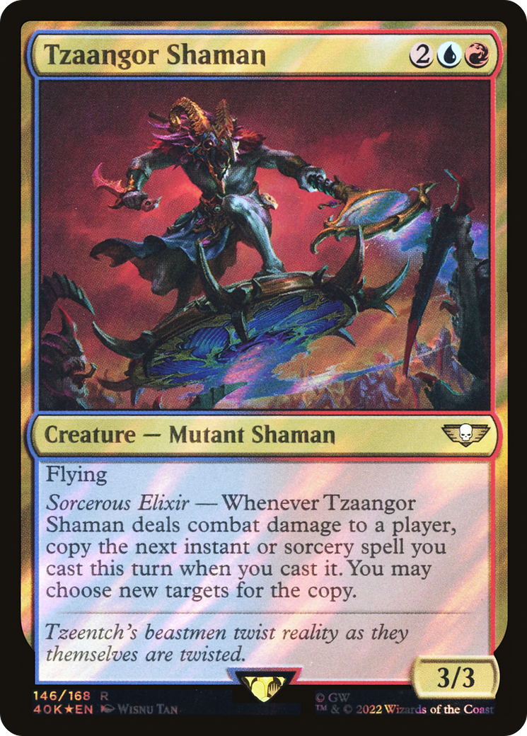 Tzaangor Shaman (Surge Foil) [Universes Beyond: Warhammer 40,000]