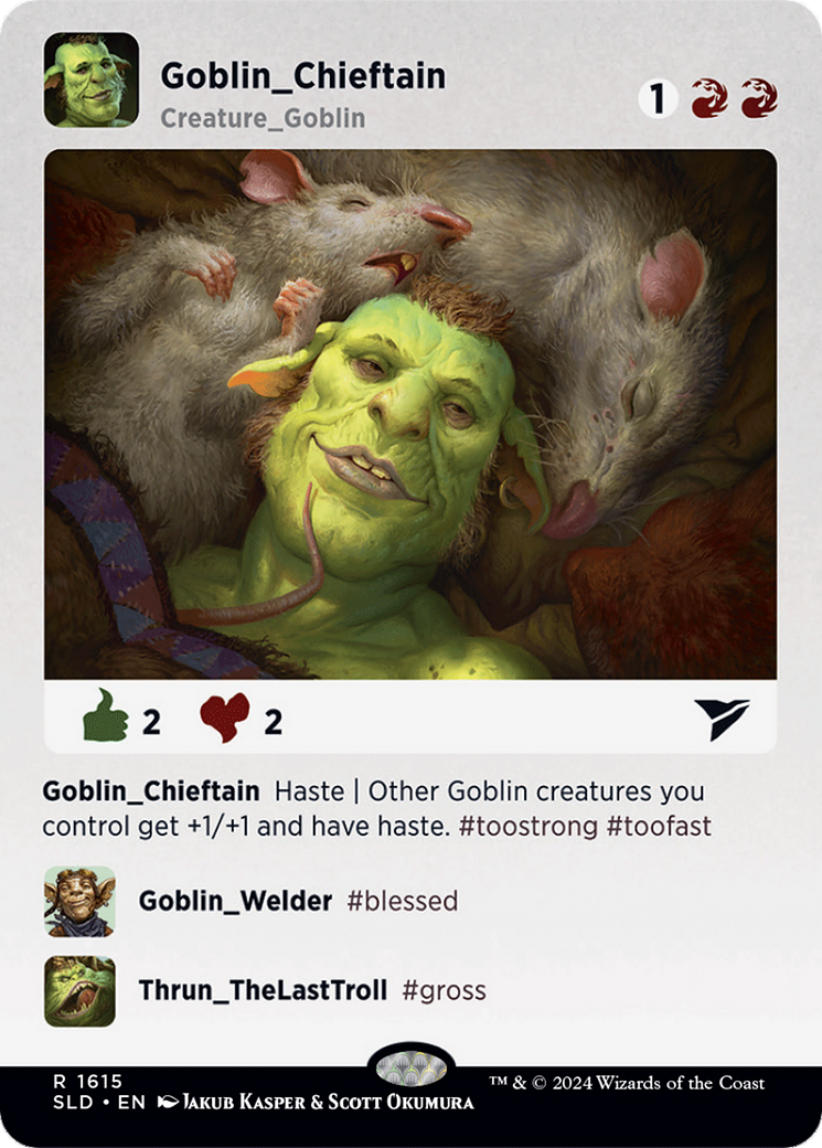 Goblin Chieftain (Rainbow Foil) [Secret Lair Drop Series]