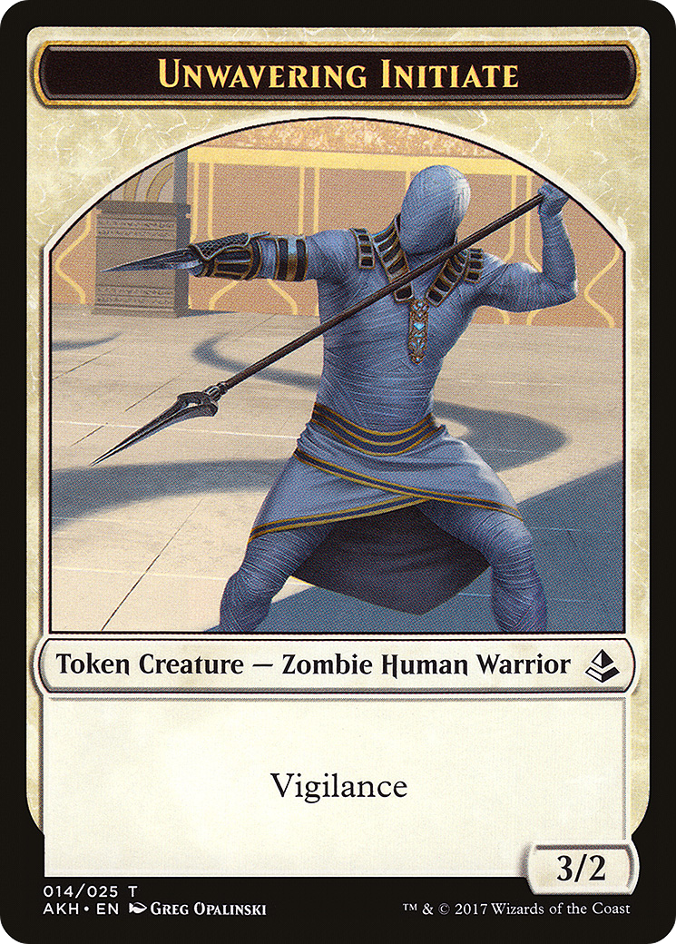 Unwavering Initiate (AKH-014) - Amonkhet Tokens Foil