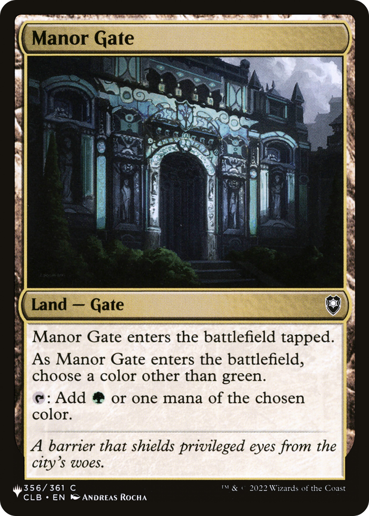 Manor Gate (-356) - The List Reprints