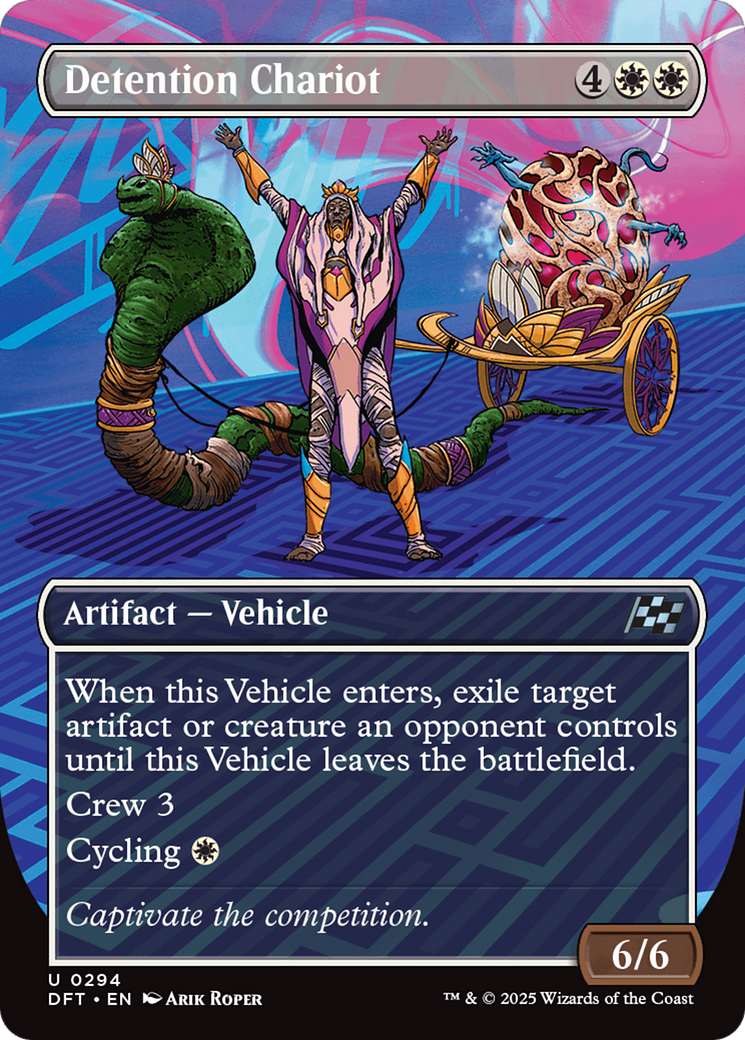 Detention Chariot (Borderless) (-294) - Aetherdrift Foil
