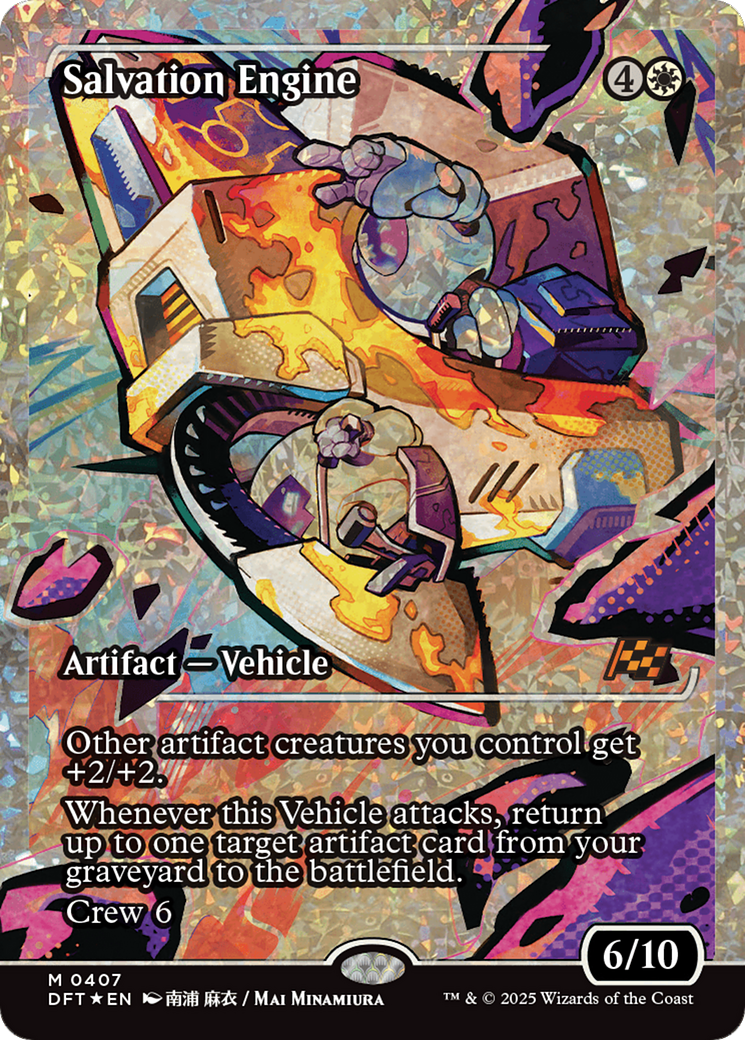 Salvation Engine (Showcase) (Fracture Foil) (-407) - Aetherdrift Foil