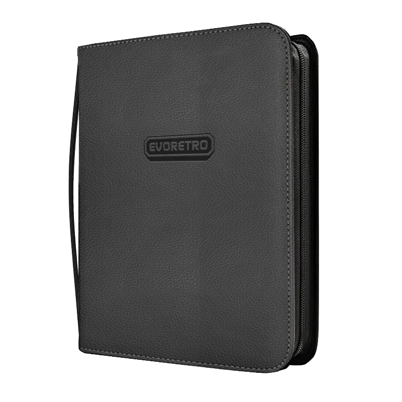 EVORETRO - TOP LOADER BINDER 3X3 - 216 CARD - BLACK