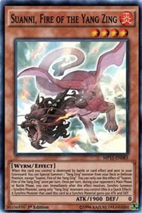 Suanni, Fire of the Yang Zing [MP15-EN083] Super Rare