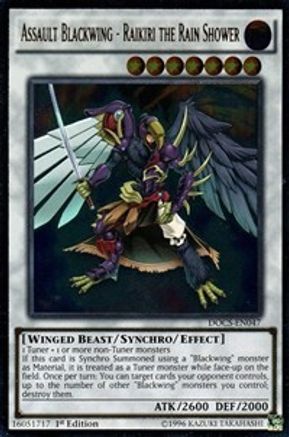 Assault Blackwing - Raikiri the Rain Shower (UTR) [DOCS-EN047] Ultimate Rare