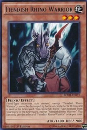 Fiendish Rhino Warrior [BOSH-EN091] Rare