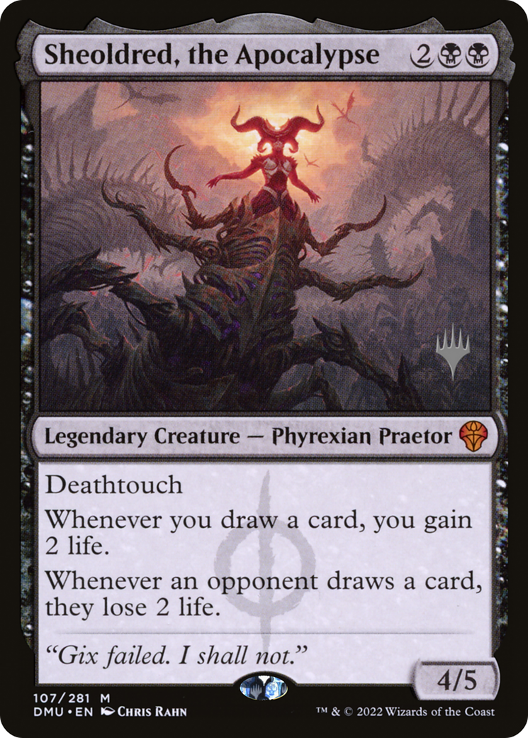 Sheoldred, the Apocalypse (Promo Pack) [Dominaria United Promos]