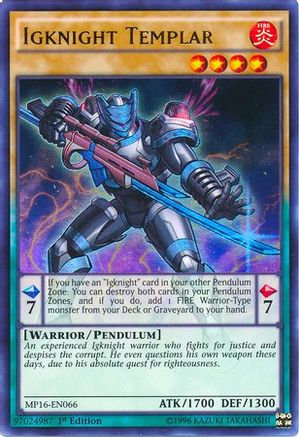Igknight Templar [MP16-EN066] Ultra Rare