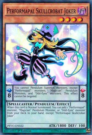 Performapal Skullcrobat Joker [PEVO-EN022] Super Rare