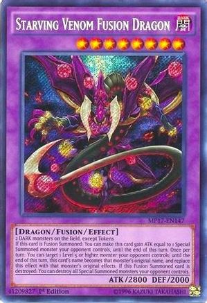 Starving Venom Fusion Dragon [MP17-EN147] Secret Rare