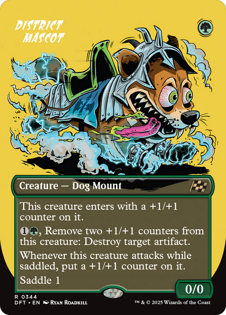 District Mascot (Borderless) (-344) - Aetherdrift Foil