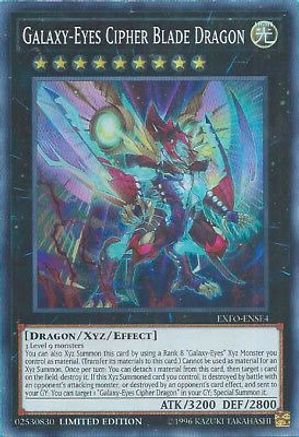 Galaxy-Eyes Cipher Blade Dragon [EXFO-ENSE4] Super Rare