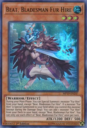 Beat, Bladesman Fur Hire [MP19-EN247] Ultra Rare