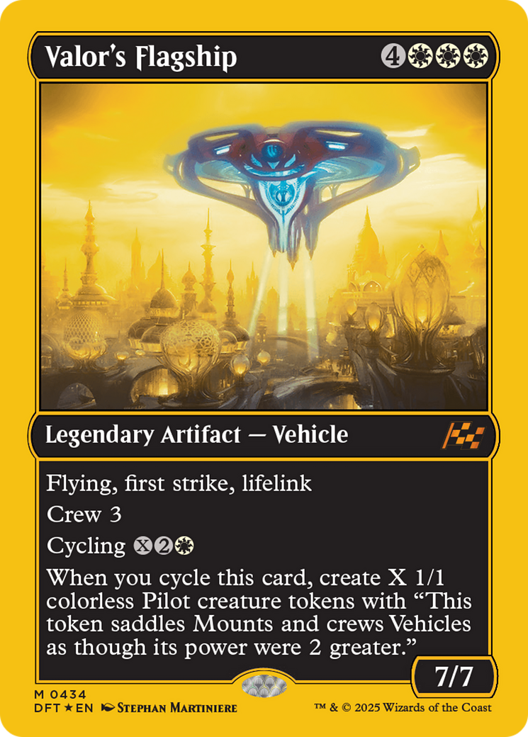 Valor's Flagship (First-Place Foil) (-434) - Aetherdrift