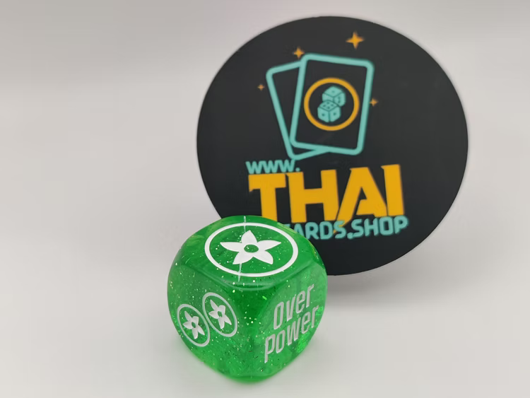 Flesh and Blood Dice - Single Green - Glitter - Tunic/Go Again/Dominate/Over Power - 20mm