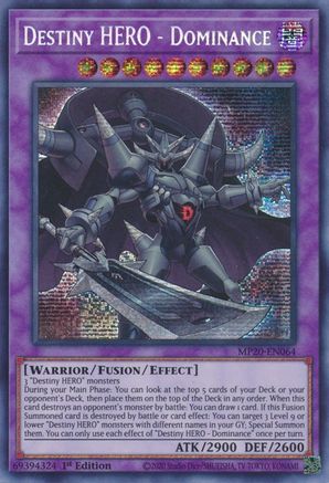 Destiny Hero - Dominance [MP20-EN064] Prismatic Secret Rare