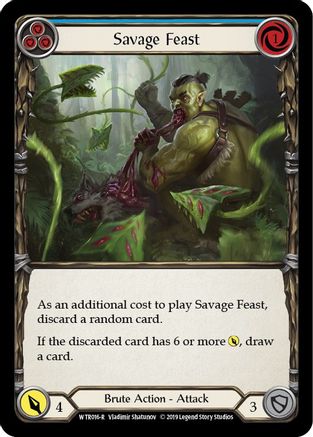 Savage Feast (Blue) [U-WTR016] (Welcome to Rathe Unlimited)  Unlimited Rainbow Foil