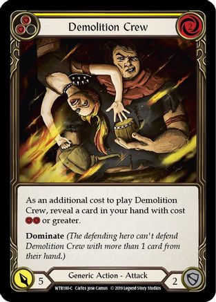 Demolition Crew (Yellow) [U-WTR180] (Welcome to Rathe Unlimited)  Unlimited Rainbow Foil