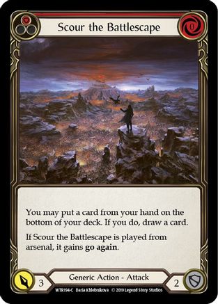 Scour the Battlescape (Red) [WTR194-C] (Welcome to Rathe)  Alpha Print Rainbow Foil