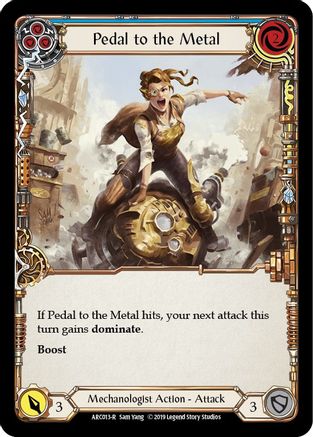 Pedal to the Metal (Blue) [U-ARC013] (Arcane Rising Unlimited)  Unlimited Rainbow Foil