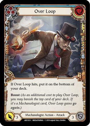 Over Loop (Blue) [ARC022-C] (Arcane Rising)  1st Edition Rainbow Foil