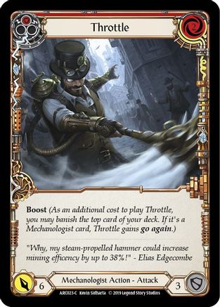 Throttle (Red) [ARC023-C] (Arcane Rising)  1st Edition Rainbow Foil