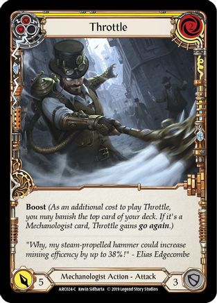 Throttle (Yellow) [U-ARC024] (Arcane Rising Unlimited)  Unlimited Rainbow Foil