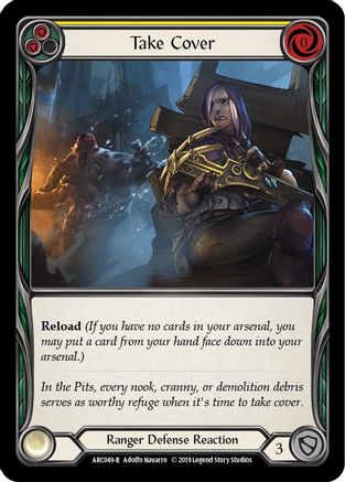 Take Cover (Yellow) [ARC049-R] (Arcane Rising)  1st Edition Rainbow Foil