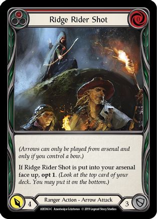 Ridge Rider Shot (Red) [ARC063-C] (Arcane Rising)  1st Edition Rainbow Foil