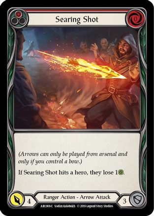 Searing Shot (Red) [ARC069-C] (Arcane Rising)  1st Edition Rainbow Foil