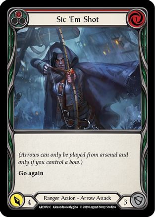 Sic 'Em Shot (Red) [U-ARC072] (Arcane Rising Unlimited)  Unlimited Normal