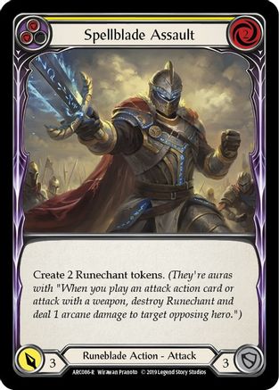 Spellblade Assault (Yellow) [U-ARC086] (Arcane Rising Unlimited)  Unlimited Normal
