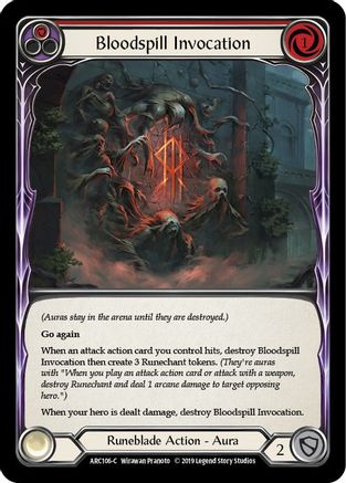 Bloodspill Invocation (Red) [U-ARC106] (Arcane Rising Unlimited)  Unlimited Normal