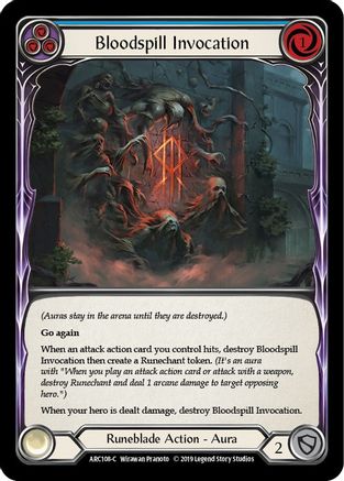 Bloodspill Invocation (Blue) [U-ARC108] (Arcane Rising Unlimited)  Unlimited Normal