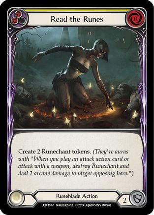 Read the Runes (Yellow) [U-ARC110] (Arcane Rising Unlimited)  Unlimited Normal