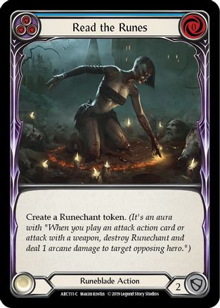 Read the Runes (Blue) [U-ARC111] (Arcane Rising Unlimited)  Unlimited Rainbow Foil