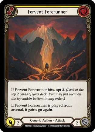 Fervent Forerunner (Yellow) [ARC183-C] (Arcane Rising)  1st Edition Normal