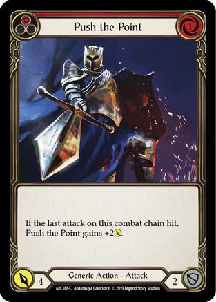Push the Point (Red) [ARC188-C] (Arcane Rising)  1st Edition Rainbow Foil