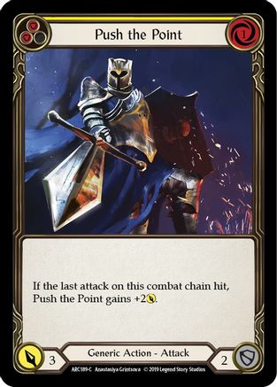 Push the Point (Yellow) [U-ARC189] (Arcane Rising Unlimited)  Unlimited Rainbow Foil
