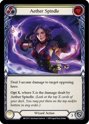 Aether Spindle (Yellow) [U-ARC127] (Arcane Rising Unlimited)  Unlimited Rainbow Foil