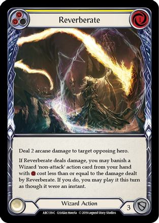 Reverberate (Yellow) [U-ARC139] (Arcane Rising Unlimited)  Unlimited Rainbow Foil