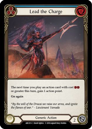 Lead the Charge (Blue) [U-ARC211] (Arcane Rising Unlimited)  Unlimited Rainbow Foil
