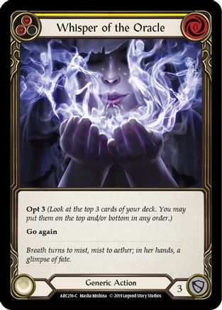 Whisper of the Oracle (Yellow) [U-ARC216] (Arcane Rising Unlimited)  Unlimited Rainbow Foil