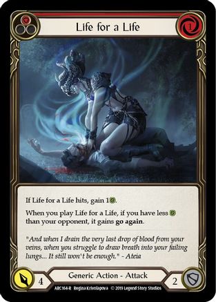 Life for a Life (Red) [ARC164-R] (Arcane Rising)  1st Edition Normal