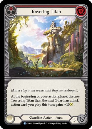 Towering Titan (Red) [U-CRU029] (Crucible of War Unlimited)  Unlimited Rainbow Foil
