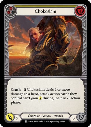 Chokeslam (Yellow) [CRU036] (Crucible of War)  1st Edition Normal