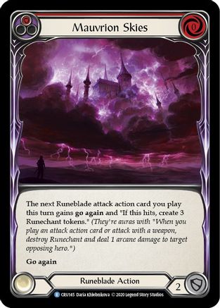 Mauvrion Skies (Red) [CRU145] (Crucible of War)  1st Edition Rainbow Foil