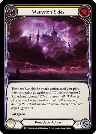 Mauvrion Skies (Yellow) [U-CRU146] (Crucible of War Unlimited)  Unlimited Normal